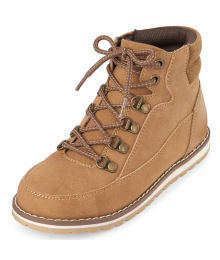 CHILDRENS PLACE BROWN BOYS LACE UP BOOT SHOES